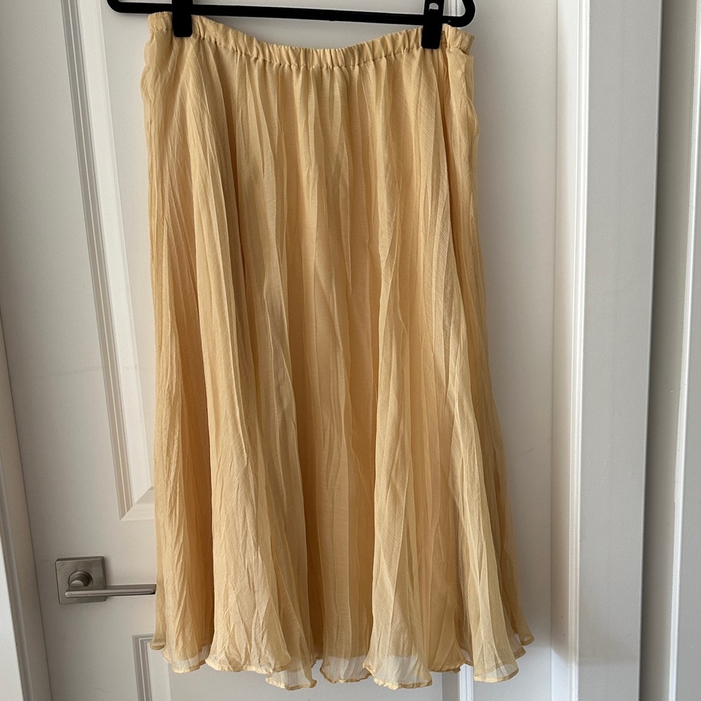 Zara Crinkle Effect Midi Skirt